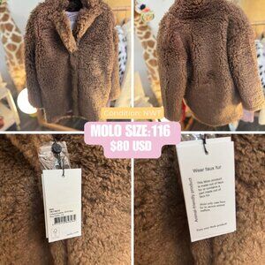 Molo Kids Haili Deer Fur Jacket Size 116 (6Y)